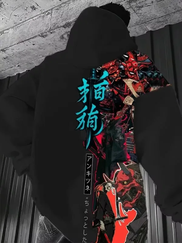 Japanese Anime 3d Print Hoodie Men Women Fashion Sexy Samurai Tracksuit Casual Hoodie Sweatshirt Autumn Winter Clothes Y2k Coat — image 1