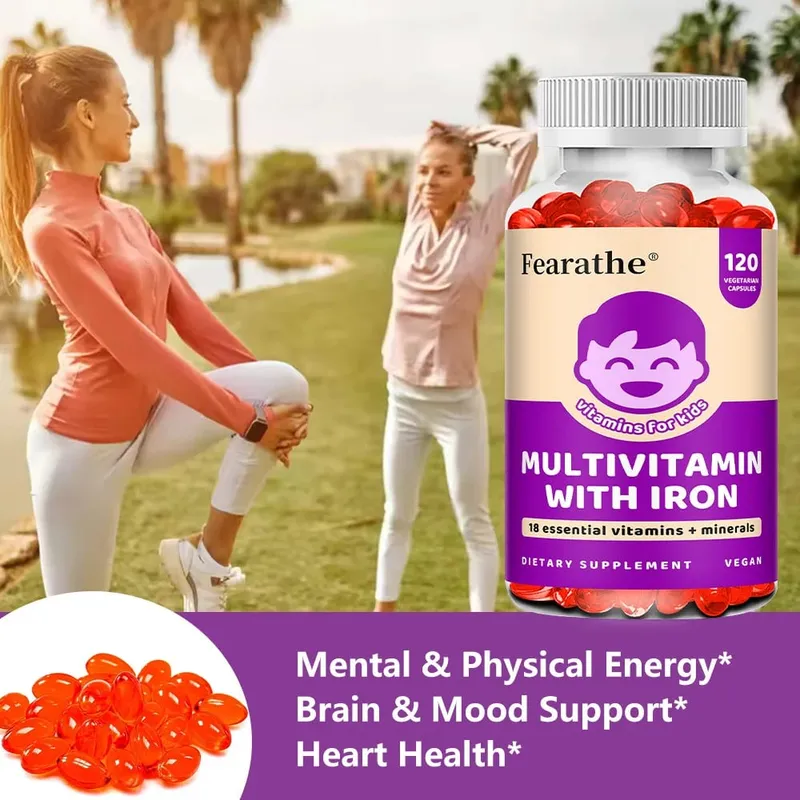 Kids Multivitamin Softgels with Iron Zinc & Biotin Daily Nutritional Supplement for Kids’ Growth Immune & Brain Support — image 6