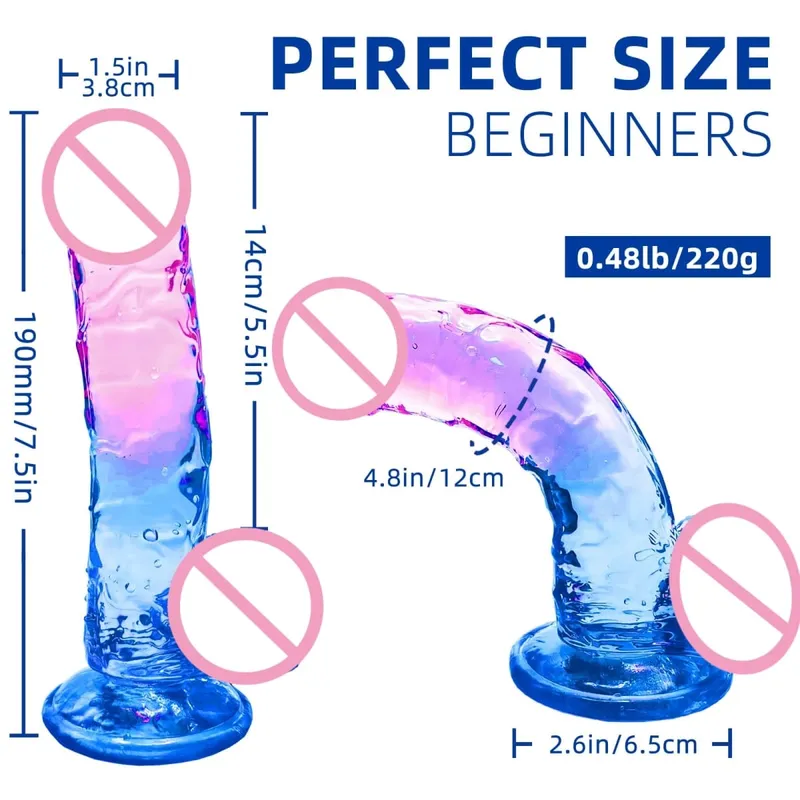 Transparent Big Dick 9 Sizes Realistic Jelly Dildo Women Gay Anal Sex Toys Soft Clitoris Vaginal Masturbators Penis Suction Cup — image 5