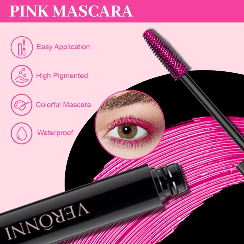 Mascara 7 Shades Colorful Waterproof Long Lasting Curling Lengthening Thick Eyelash Makeup Party Cosplay Festival Eye Makeup Cos — image 4
