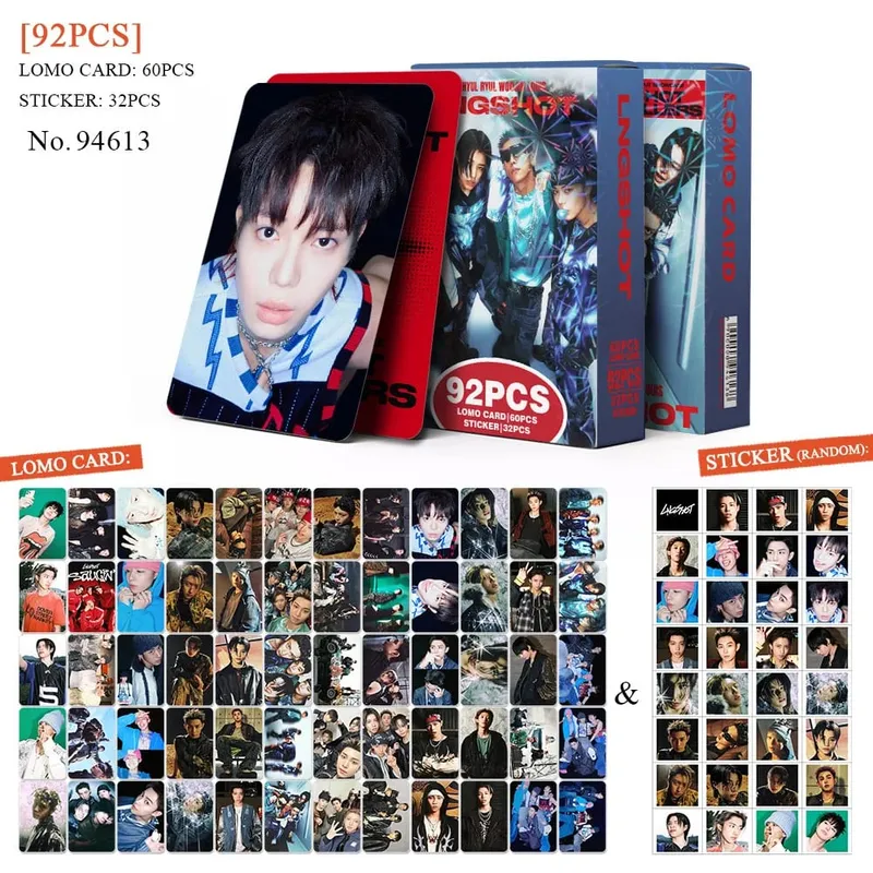 127pcs LNGSHOT New Album Photocards Stickers Kpop Merch Lomo Cards Set Fans Collection Cards Giftsi — image 7