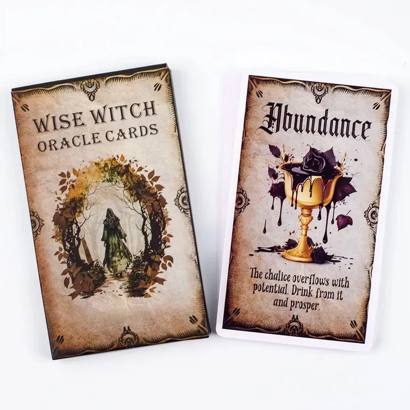 Wise Witch Oracle-kort 20 stk. Engelsk version Fate Divination Tarot-kort FortuneTelling Kortspil Festbrætspil 12x7cm