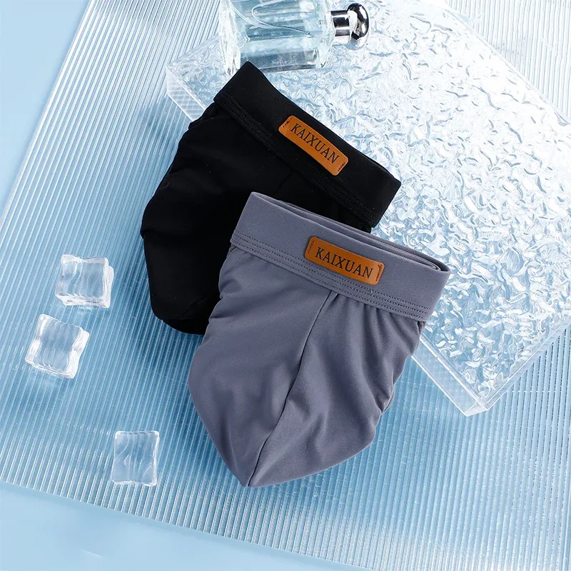 Men's Summer Ice Silk Mesh Briefs Quick Dry U-Pouch Separated Crotch Breathable Underwear Triangle Design for Comfort — image 17