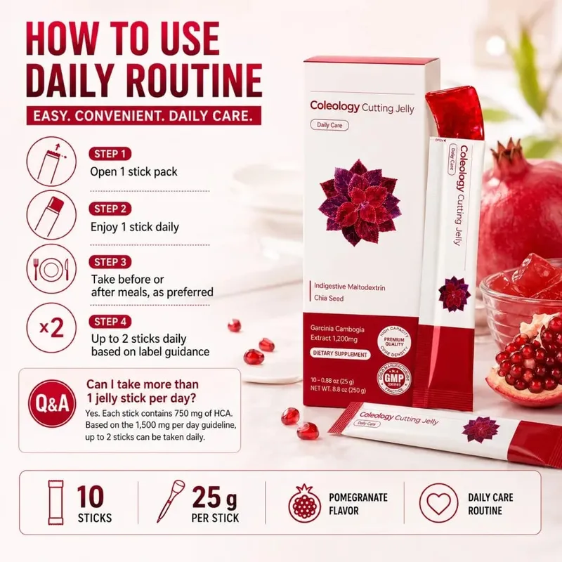 Pomegranate Jelly Sticks 25g X10 Garcinia Cambogia Chia Seed Fiber Collagen Daily Care GMP Certified Korean Dietary Supplement