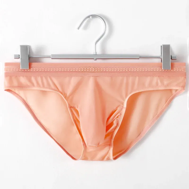 1/3PCS Men's Ice Silk Briefs Ultra-thin Quick Dry High Elastic Lace Waistband Panties Sexy Seamless Breathable Bikini Underwear — image 31