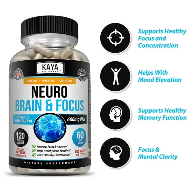 Neuro Brain for Memory & Focus - Nootropic Brain Support Supplement Focus & Concentration & Cognitive Function