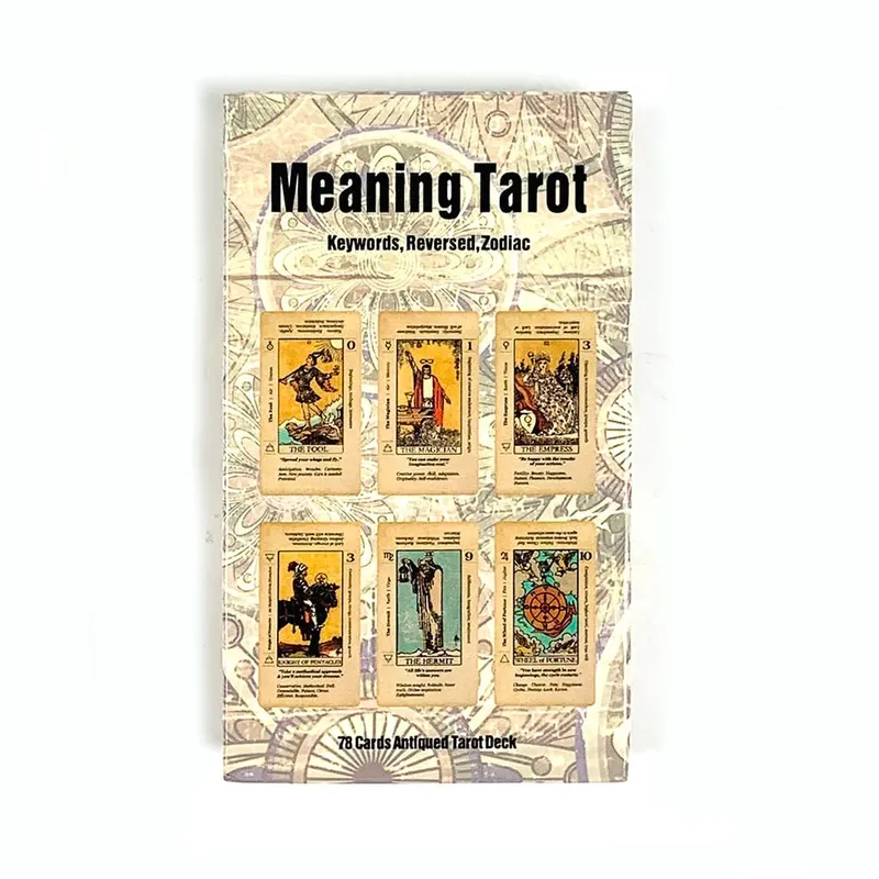Meaning Tarot Deck 78 Cards With Keywords Meanings On Cards Fortune Telling Divination Cards Game For Beginner Tarot Readers