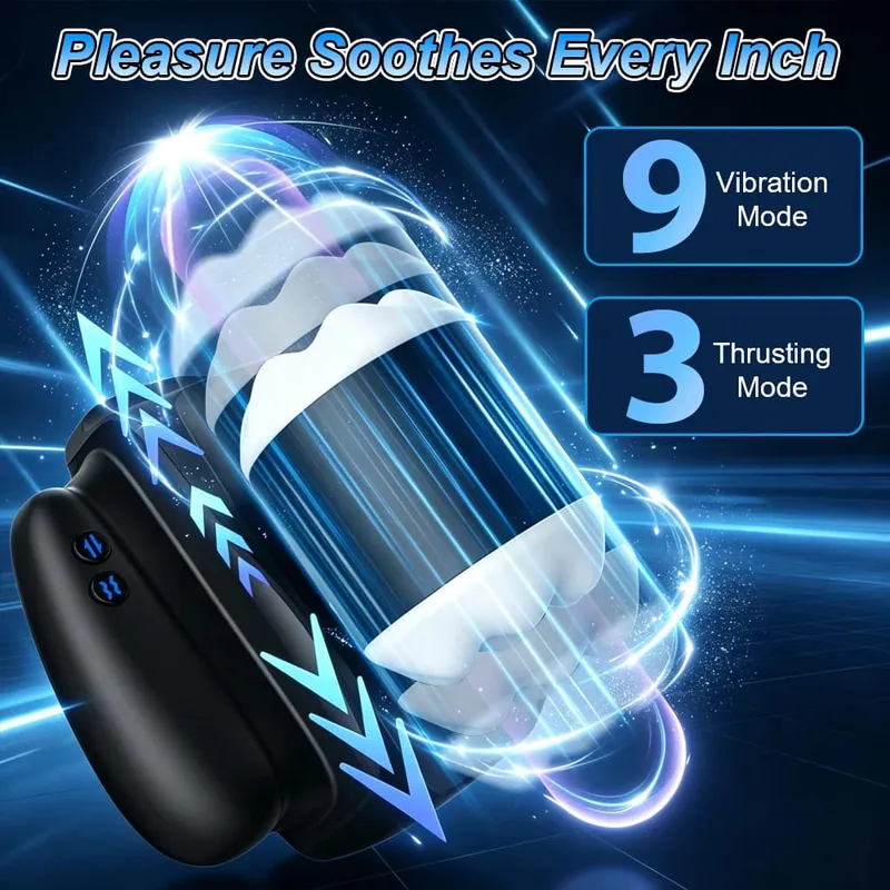 9 Frequencies Automatic Telescopic Vibrating With phone holder Male Masturbator Cup Penile Stimulator Adult Sex Machine for Men — image 2