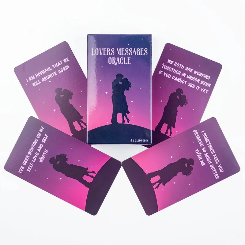 64Cards Lover Messages Oracle Cards For Family Party High Quality Fortune Telling Divination Cards Deck Board Game 10.3*6Cm