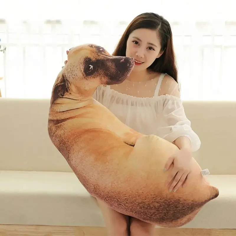 Cute 3D Lifelike Animal Throw Pillow Soft Creative Dog Pillow Cushion Office — image 4