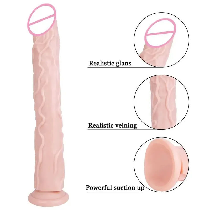 Realistic Dildos for Women and Men Suction Cup Adult Sex Toy for Women and Men Vaginal and Anal Masturbator Super-long Toy — image 4