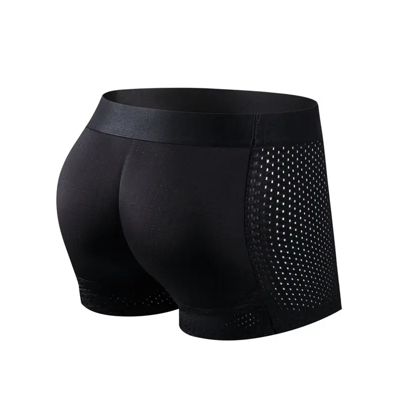 Mga Lalaki Trunks Built - in Fake Butt Hip Lifter Enhancer Shorts Boxer Briefs Padded Underwear Shapewear Underpants Naylon Breathable — image 4