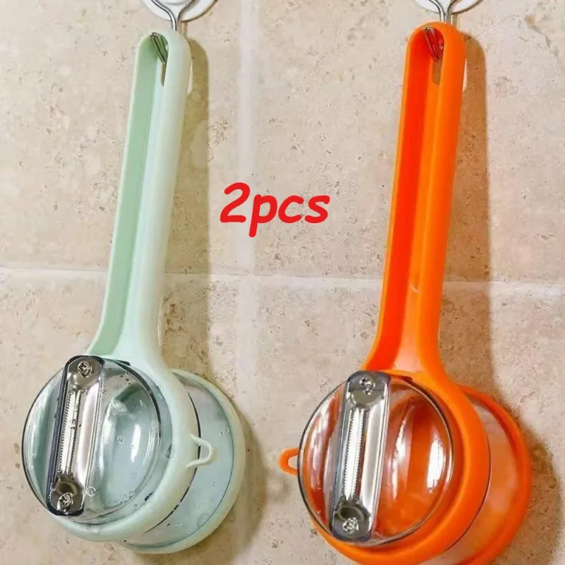 Multi-functional Fruit Vegetable Peeler with Peel Storage No Splashing Hanging Design Easy To Clean Potato Eye Remover Kitchen — image 9