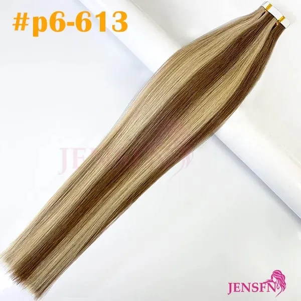 High Quality Tape In Hair Extensions Straight 100% Remy real Human Hair 16"-22"Inch PU Skin Weft Tape Ins — image 16