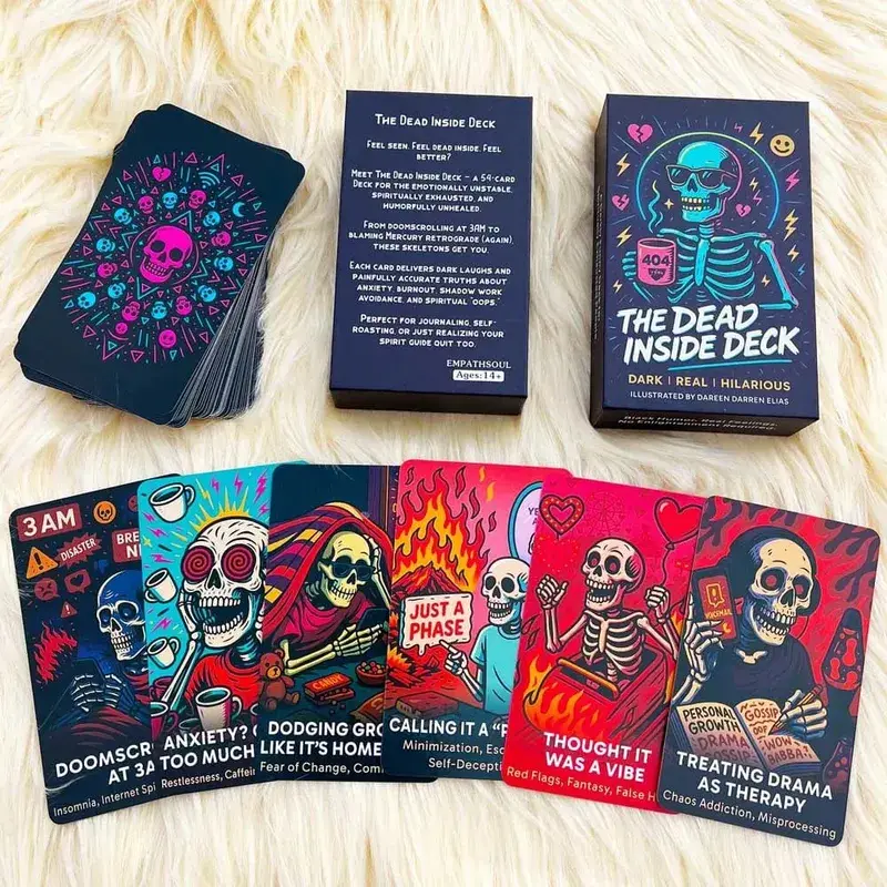 The Dead Inside Deck Tarot Cards 54 Cards 13x8cm Skeletal Divination Oracle Meet Death Below Decks Card Games — image 5