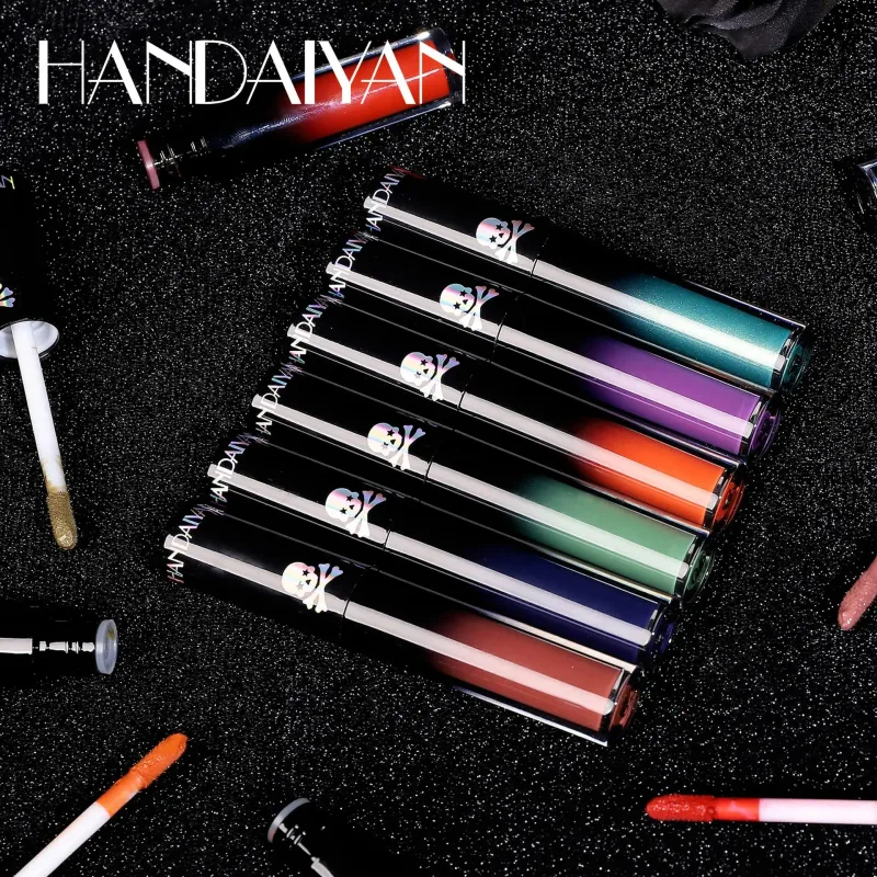 Matt Vampire Black Lila Läppstift Vattentätt Långvarigt Läppglans Halloween Jul Fuktgivande Pigmenterad Lip Makeup — image 5