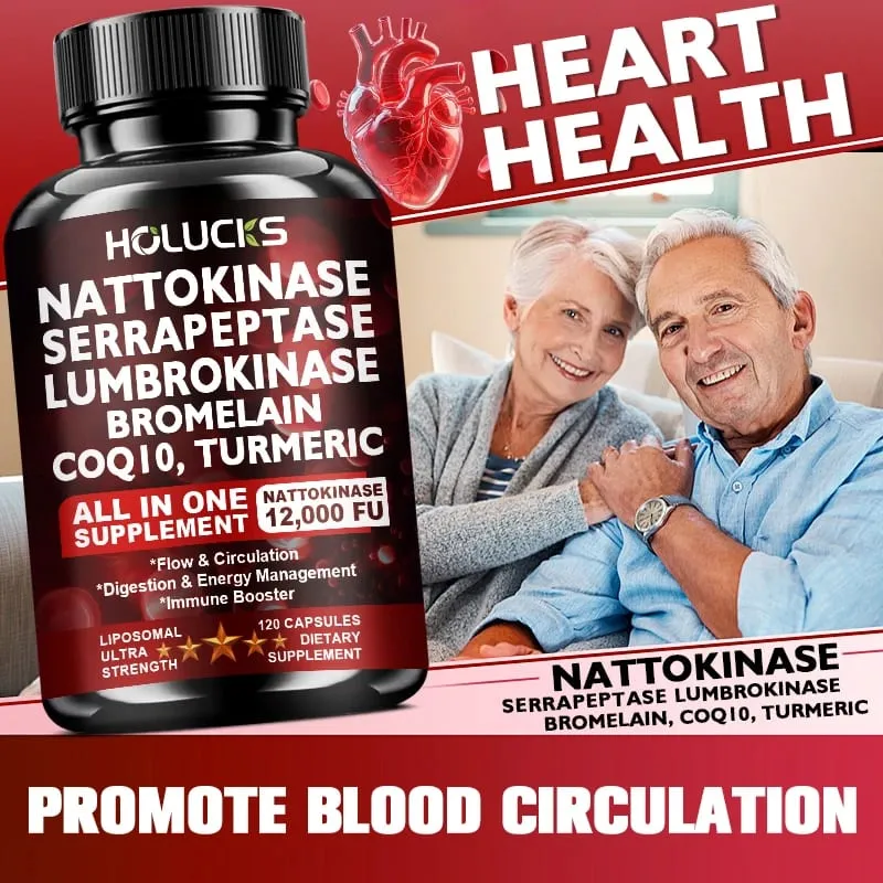 Nattokinase Supplement with COQ10 for Cardiovascular & Circulatory Support Heart Health Vegan & Gluten Free — image 2