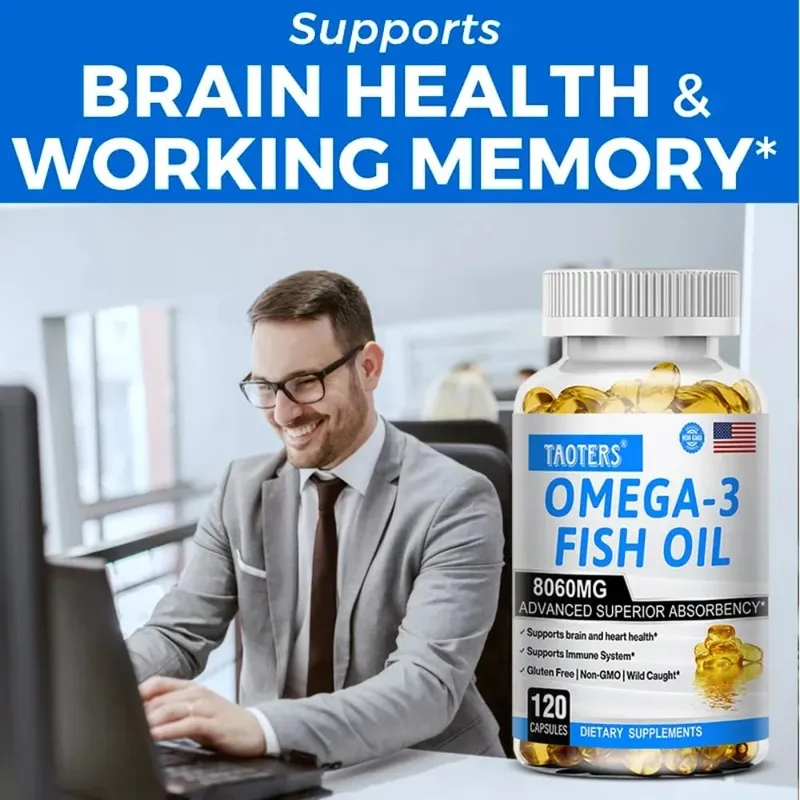 Omega-3 & EPA DHA – Heart Health Brain Health Inflammation Health Support Gluten-Free Easy To Swallow — image 6