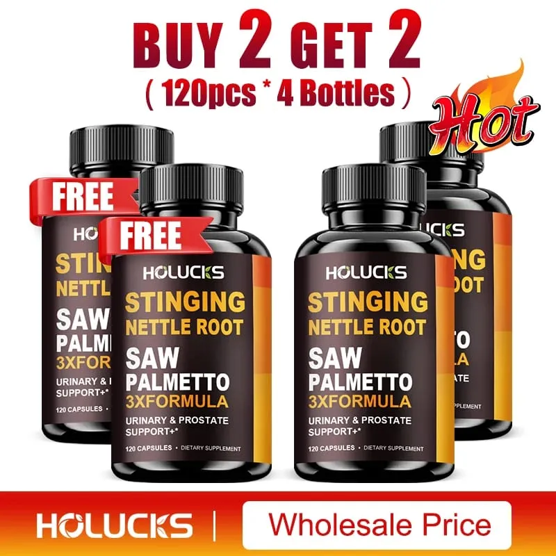 Stinging Nettle Root & Saw Palmetto Capsules Help Promote Prostate Health Hair Growth Urinary Tract Support Premium Formula