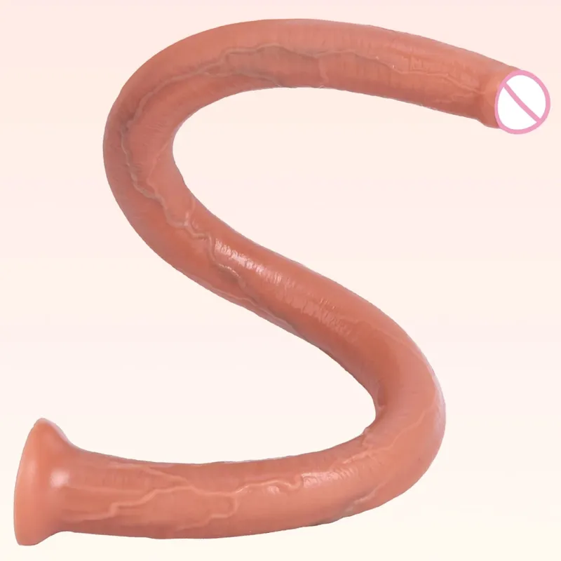 Realistic Long Dildo Penis Anal Vaginal Stimulator Liquid Silicone Dildos Sex Toys for Women Lesbian Couples Men Gay Adult Anal — image 1