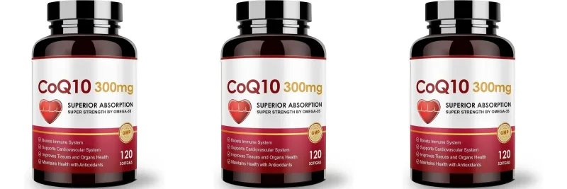 CoQ10 300mg Softgels with PQQ Omega-3 Coenzyme Q10 High Absorption Antioxidant Daily Energy Support Non-GMO 120 Count Adults — image 9