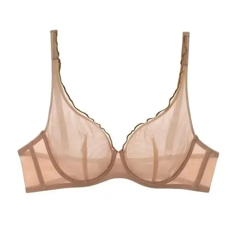 European Luxury Lingerie Set Full Cup Sheer Ultra Thin Bra & Panty Set Sexy Comfort for Women Large Small MOYISU Sexy Tushy S-XL — image 10