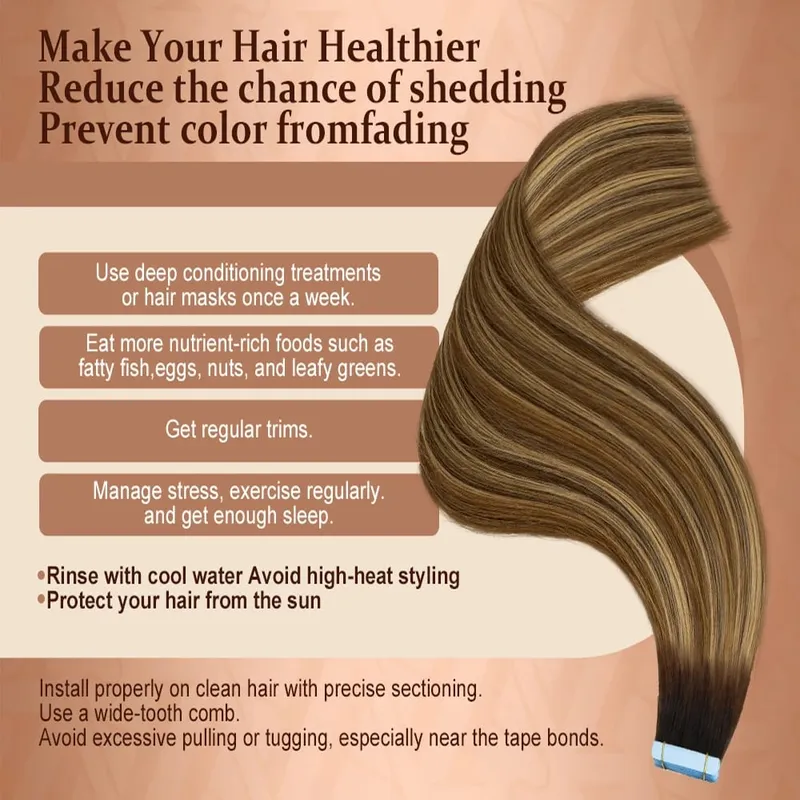 100% Real Human Natural Hair Tape in Human Hair Extensions Vietnamese Hair Straight Strong Adhesive Skin Weft For Women — image 6