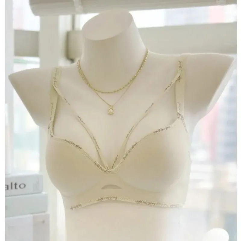 Chic Leopard Print Patchless Seamless Lingerie No Steel Ring Soft Thin Comfort Gather Small Breast Perfect Breast Shape S-XL set — image 7