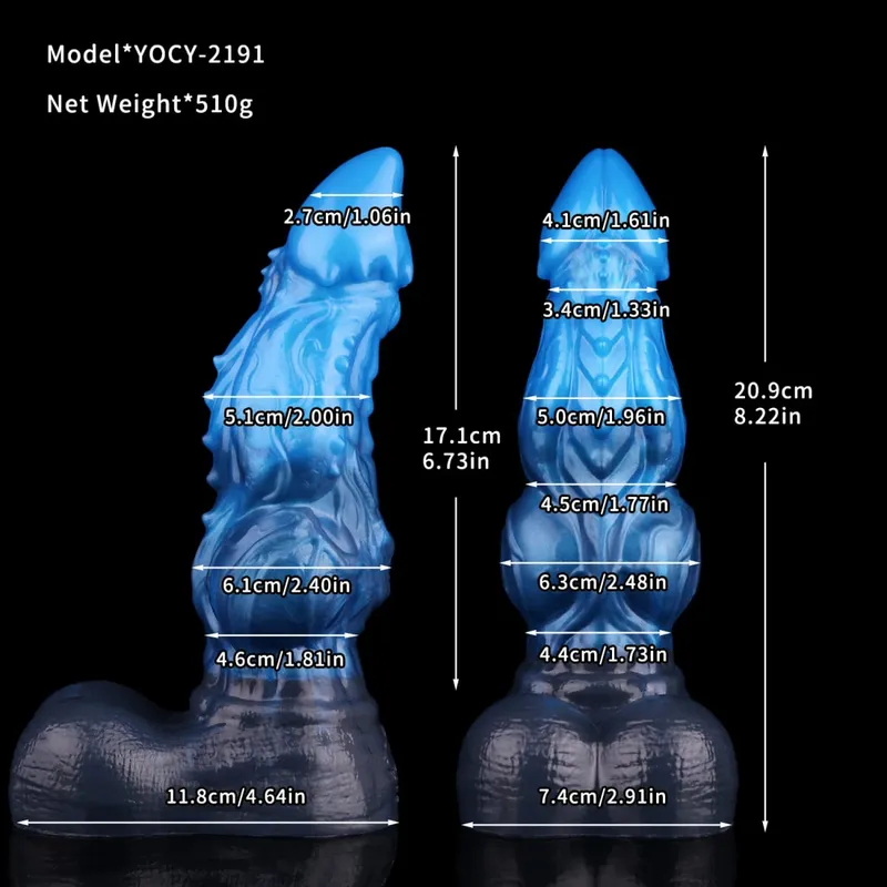 Monster Dragon Cock Anal Dildos Double Layer Penis Vaginal Anus Masturbator Silicone Sex Toys For Adult Women Men Flirting — image 2