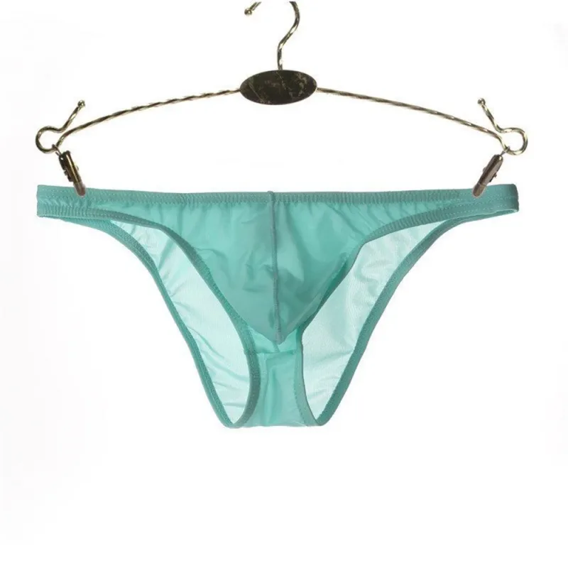 Sexy U Convex Briefs Thin Underwear Men Summer Breathable Silky Panties Male Calzoncillos Plus Size M-XXL — image 9