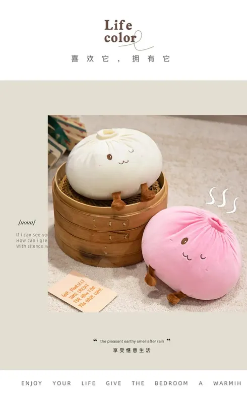 40cm Dumpling Plush Toy Soft Stuffed Hug Pillow Doll Home Decoration Stress Relief Toy Fans Gift