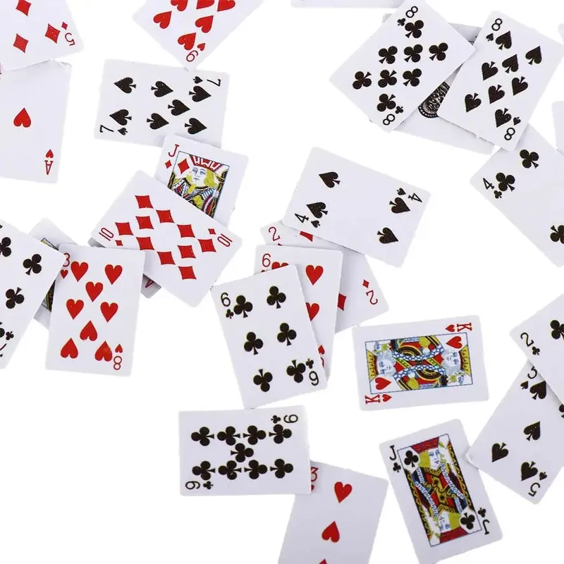 Forniture Decorazione domestica Mini carte da poker Carte da gioco in miniatura Giochi in miniatura Mini carte da gioco da poker — image 6