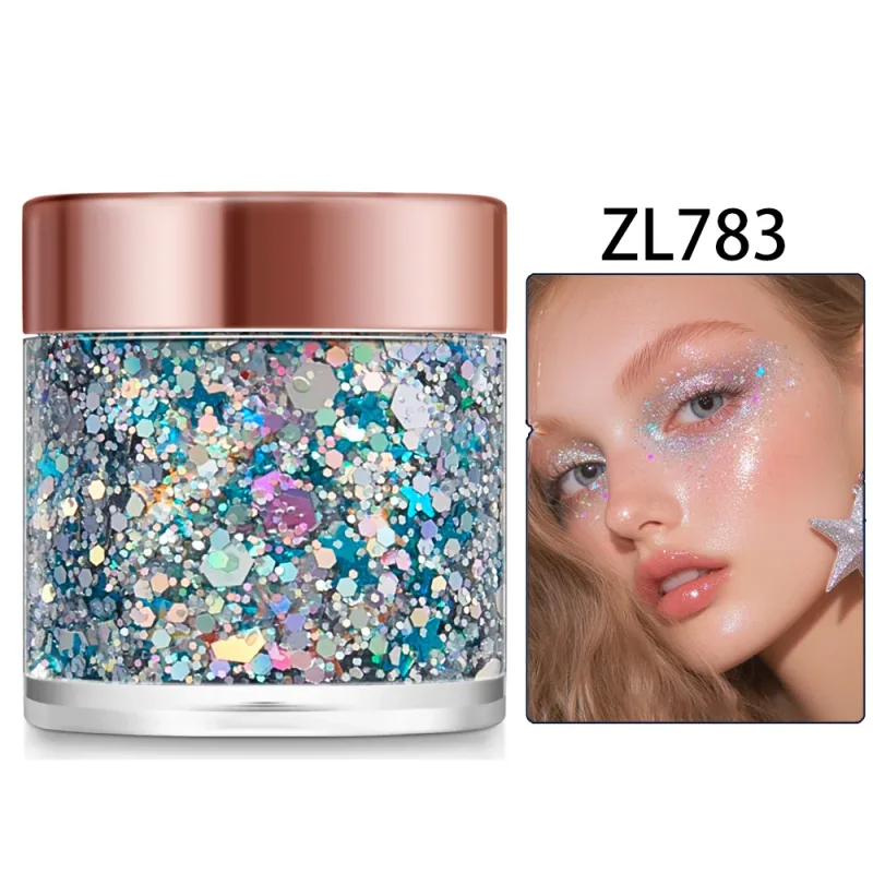 Chameleon Glitter Gel Sequins for Eye & Body Hair Makeup Bright Pearl Sequins Shimmer Face Shiny Decorations DIY Art & Parties