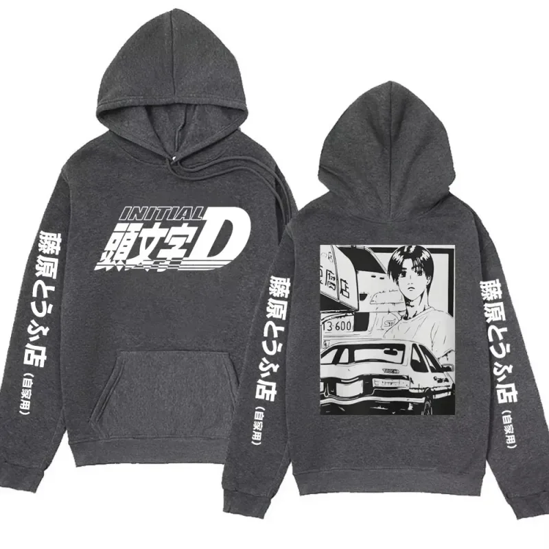 Anime Initial D AE86 Hoodie Hachiroku Shift Drift Cotton Hoody Takumi Fujiwara Tofu Shop Men Women Sweatshirts Winter Clothing — image 11