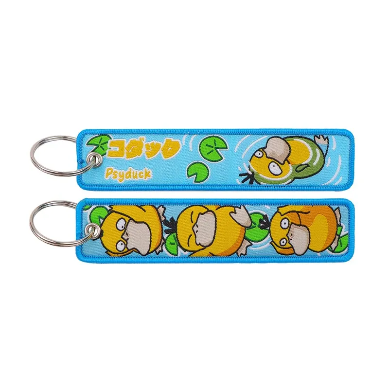 Pokémon Anime Elf Monsters Keychain for Cars Backpack Key Holders Embroidery Keyrings Key Tag Jet Tag Accessories Gifts 1pcs — image 10