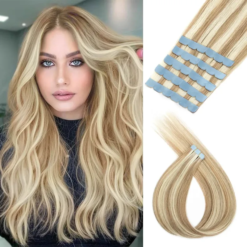 Tape-in Human Hair Extensions Straight Seamless And Invisible Adds Volume And Length Suitable for Daily Wear