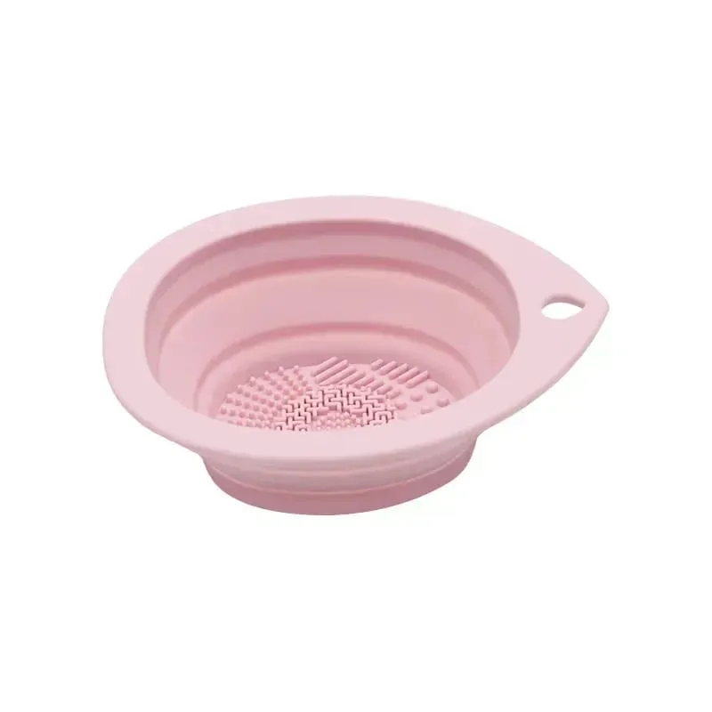 Silicone Scrubber Cleaning Bowl Folding Makeup Brush Washer for Eyeshadow Brushes Powder Puff Multifunctional Beauty Care Tools