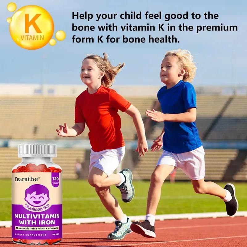 Kids Multivitamin Softgels with Iron Zinc & Biotin Daily Nutritional Supplement for Kids’ Growth Immune & Brain Support — image 3