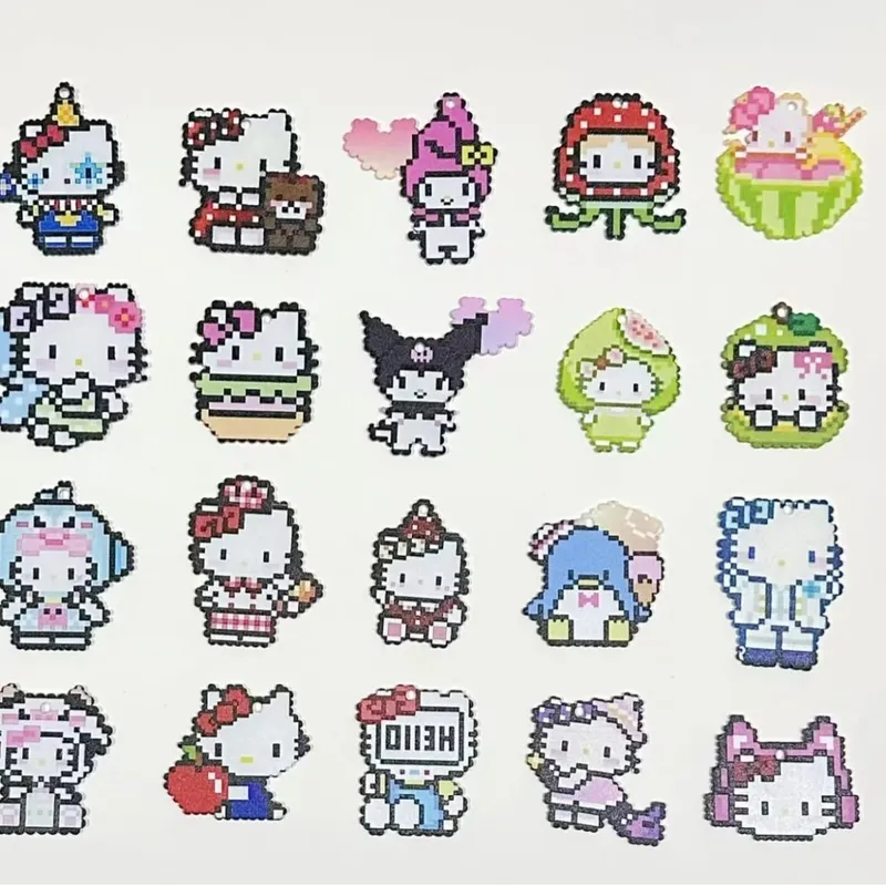 Kawaii Pixel Cat 32pcs Set Keychain Blind Box Acrylic Pendant Mystery Surprise Bag for Backpack Decor Party Favors — image 3