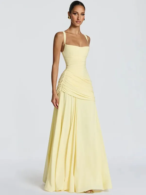 Mozision Off-shoulder Backless Sexy Maxi Dress Women Elegant Strapless Sleeveless Bodycon Ruched Club Party Long Dresses Female — image 3