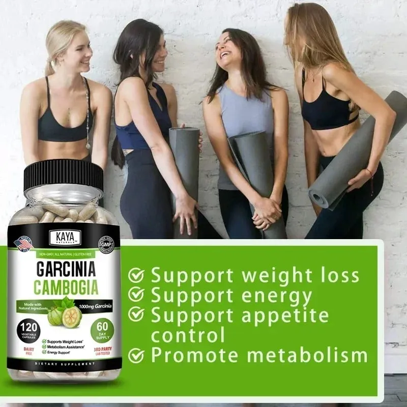 Garcinia Cambogia Extract Capsules 1000 Mg Appetite Suppressant for Men and Women Metabolism Energy Colon Cleansing — image 4
