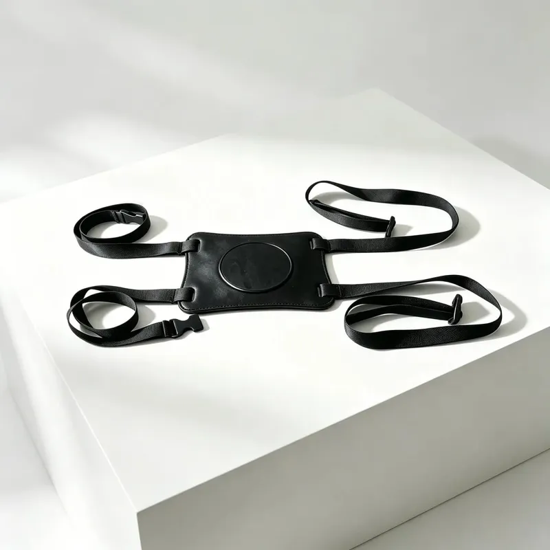 Hands Free Dildo Chair Mount - Silicone Suction Cup Strap-On na may Adjustable Straps para sa Riding Pleasure at Couples Play