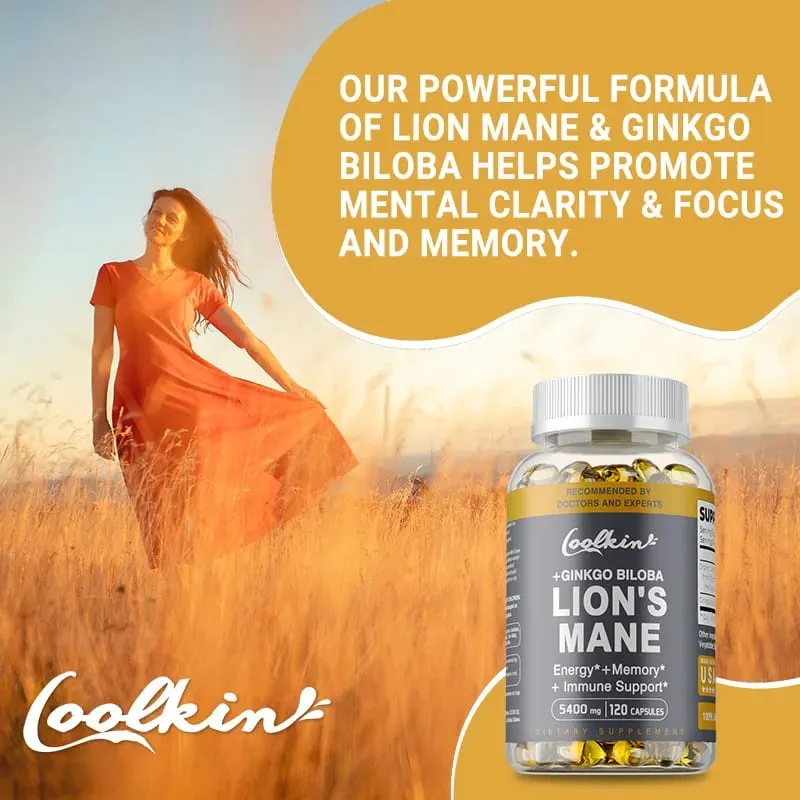 Lion's Mane Mushroom Capsules - Ondersteunt de gezondheid van de hersenen, verbetert de mentale helderheid en verbetert het geheugen en de concentratie — image 3