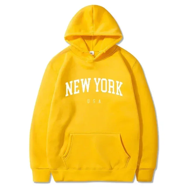 Women New York U.S.A City Hoodies Fashion Letter Printed Graphic Sweatshirts Loose CasuaMen l Harajuku Hooded Pullover Sportwear — image 31