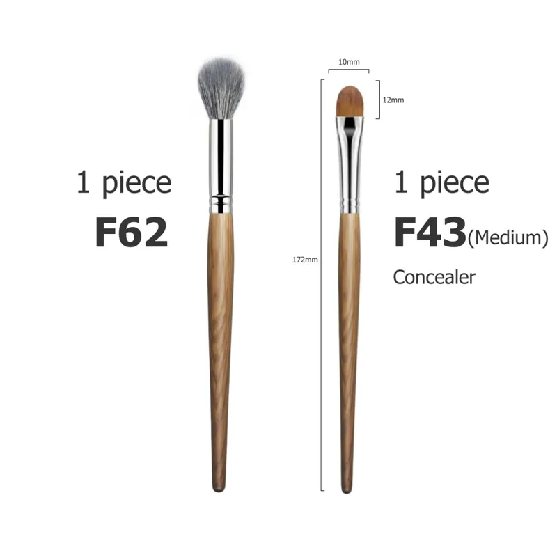 Kit de pinceaux de maquillage pour le visage, petit pinceau de Contour, bronzant, Blush, doux et moelleux, poils de chèvre naturels — image 14