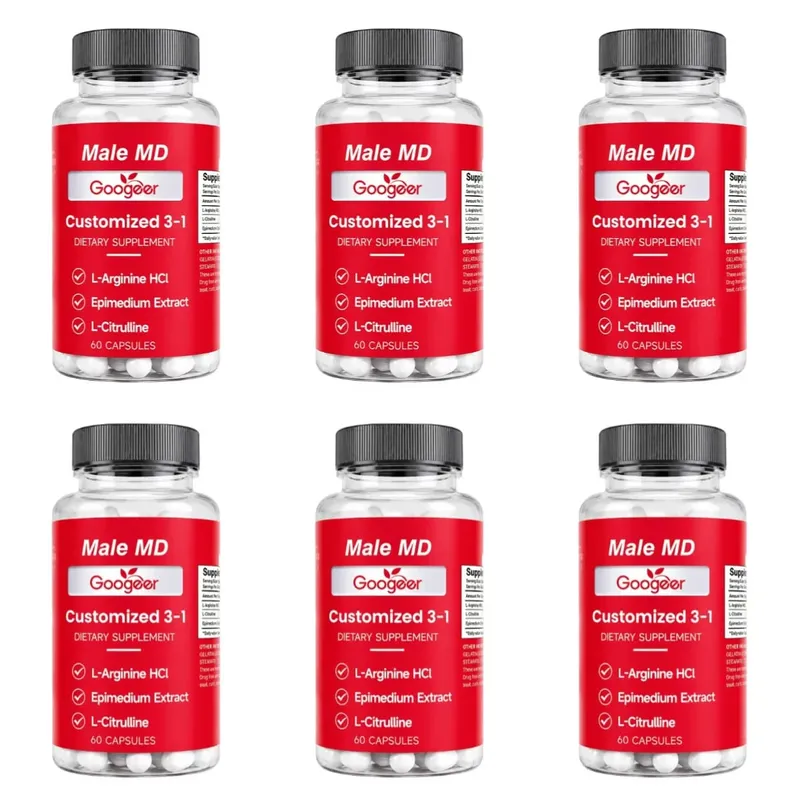 Googeer Male MD 3-in-1 Capsules with L-Arginine HCl and L-Citrulline and Epimedium Extract for Circulation Support 60 Capsules — image 12