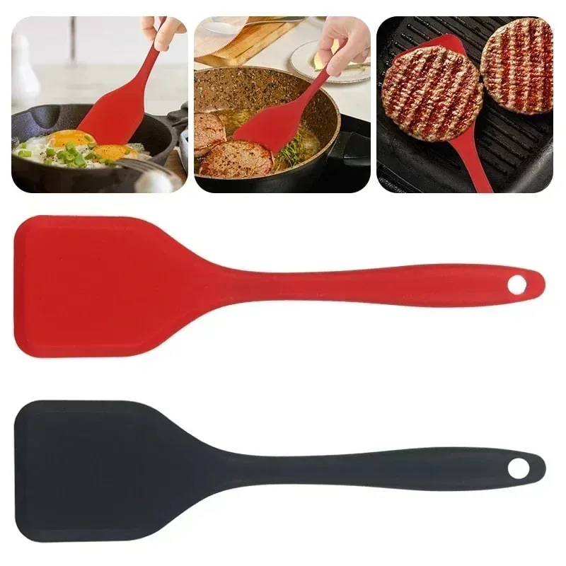 Maliit na 20.5cm Silicone Cooking Leakage Spatula Dense Shovel Fried FishOmelette Shovel Non-stick Spatula Mga Tool sa Pagluluto sa Kusina