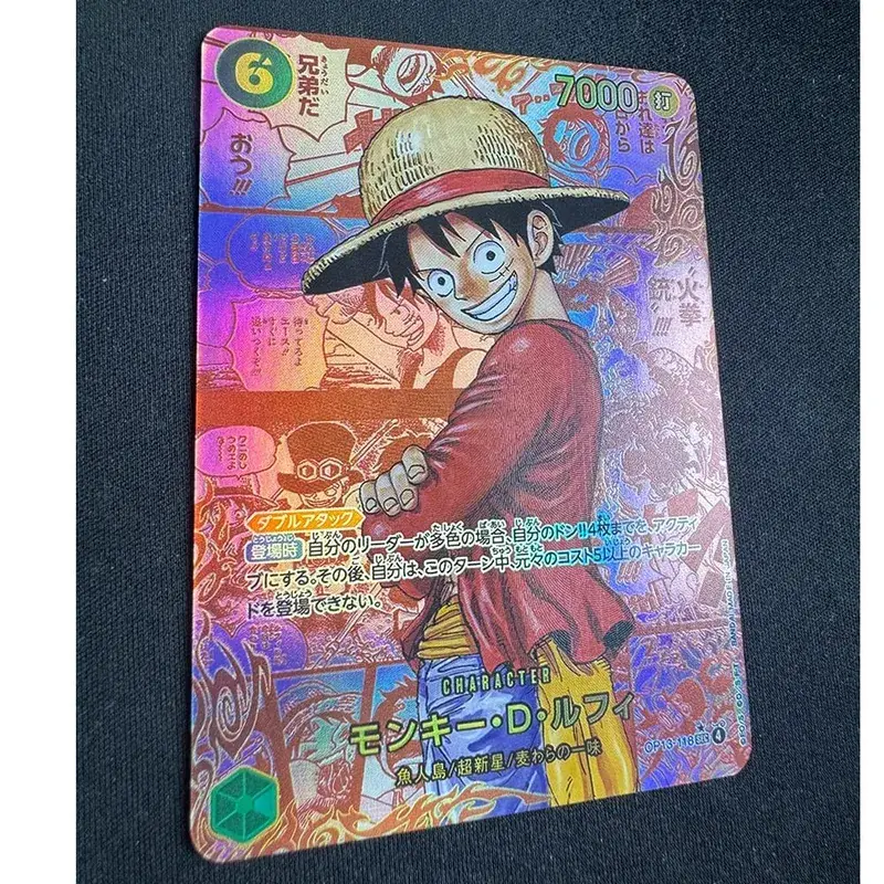 ONE PIECE Roronoa Zoro Monkey D. Luffy כרטיס אוסף תוצרת בית בגרסה יפנית אנגלית צעצועים מתנת יום הולדת לחג המולד — image 14