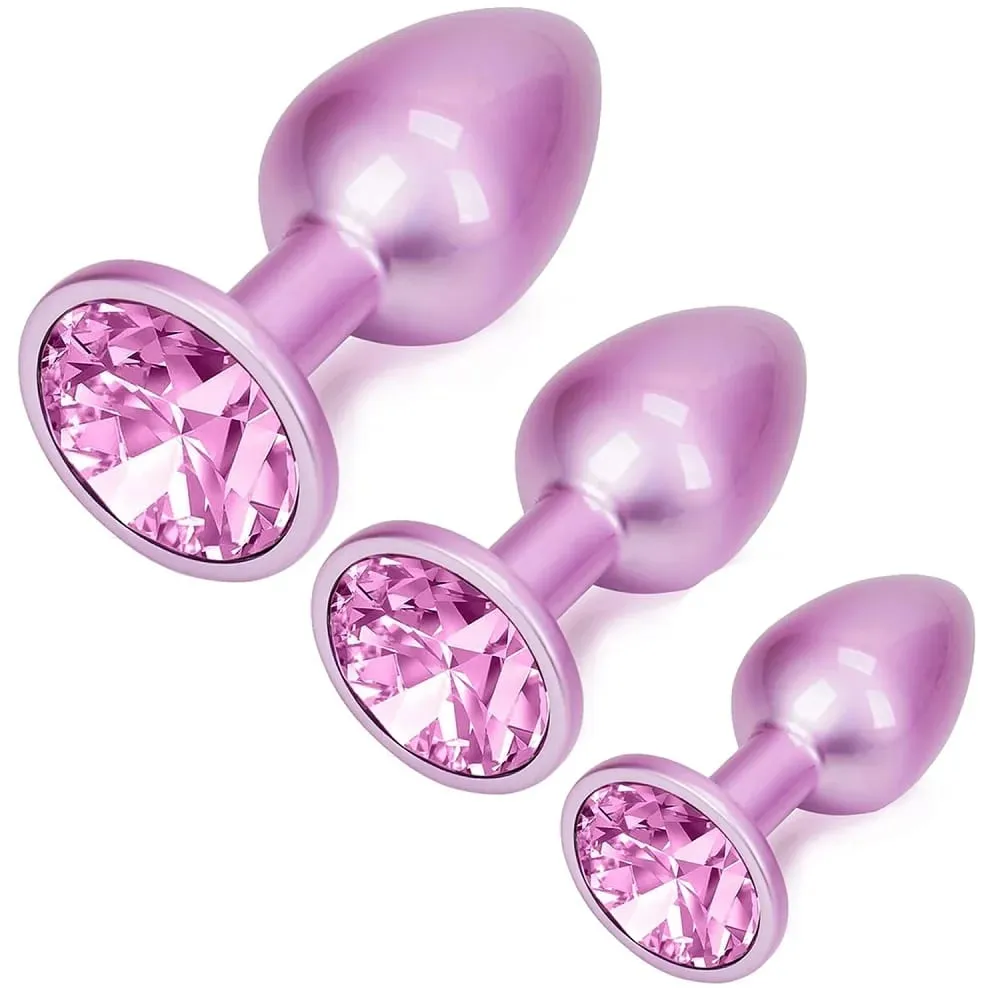 Colorful Small Medium Large Anal Plug Set Metal Anal Beads Butt Plug Jewelry Insert Sex Toy For Female Male — image 1