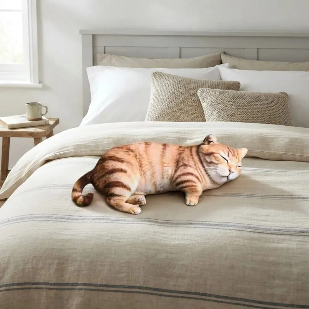 Plush Material Animal Body Pillow PP Cotton Filled 40cm Size Poultry Throw Pillows Cat Pattern Cute Design — image 6